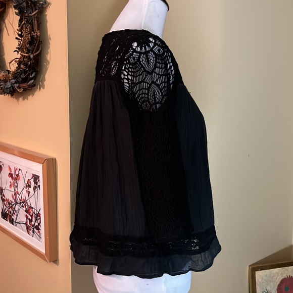 Vtg RALPH LAUREN Denim & Supply Size Small Embroidered Neck Sleeve Gauzy NEW - Picture 3 of 11